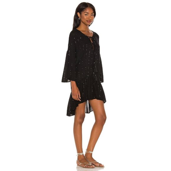 PQ Swim Angelica Sequined Tunic Cover Up Midnight Black Womens Size XS/S - Picture 3 of 10